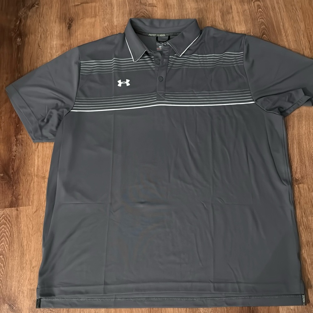 Under Armour Men’s Loose Fit 3XL Gray Polo